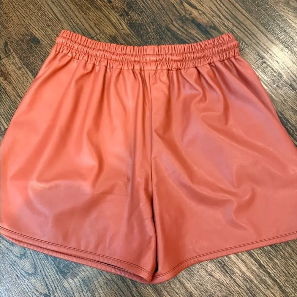 A.L.C. Ryder Faux Leather Shorts-jj4